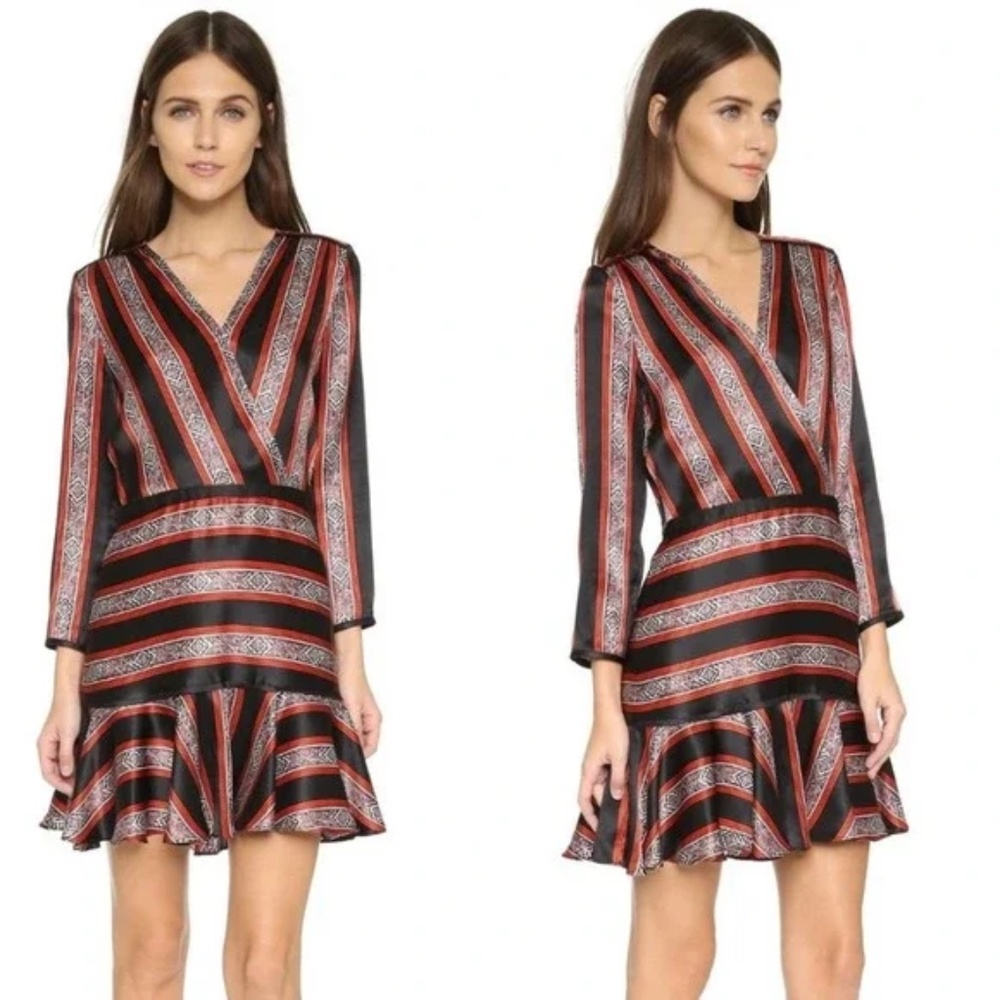Veronica Beard Ivy Silk Flounce Dress size 12